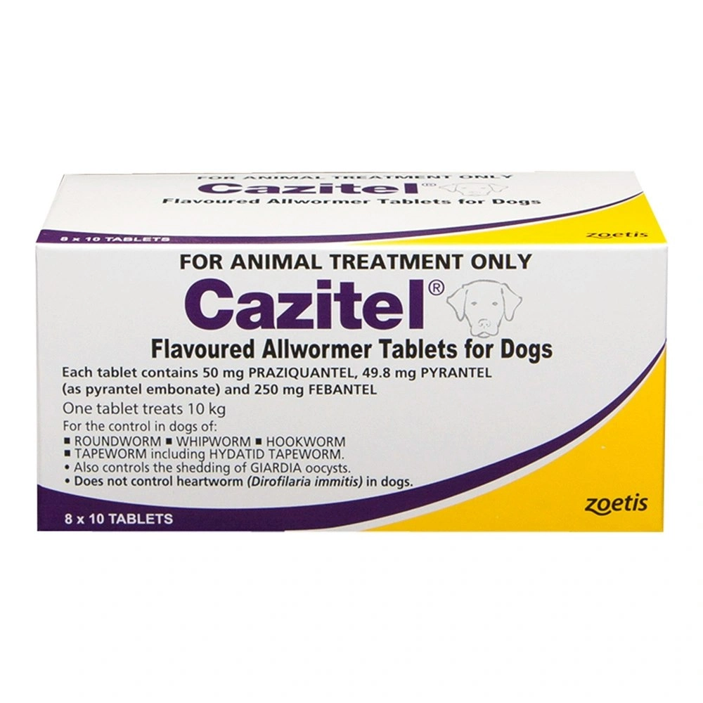 Cazitel Allwormer For Small?Dogs - Single Tablet, 4 Tablets, 10 Tablets & 80 Tablets