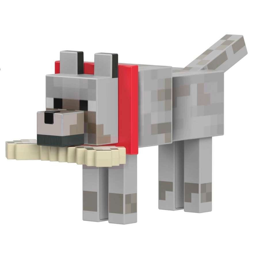 Minecraft Diamond Wolf Action Figure With Accessories