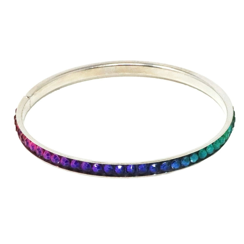 Rainbow Rhinestone Bangle