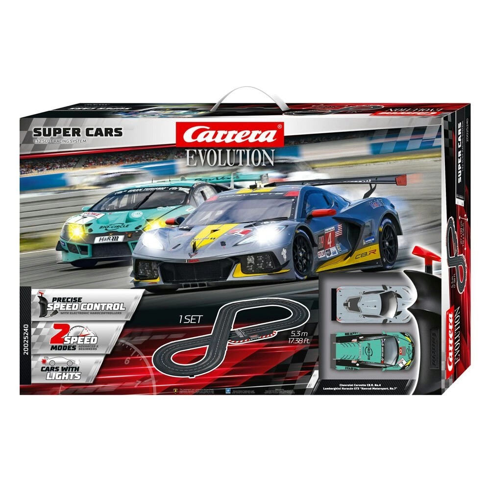 Carrera GT3 Racing Super Cars 1:32 5.3m Track Slot Car Childrens Toy Set 8y+