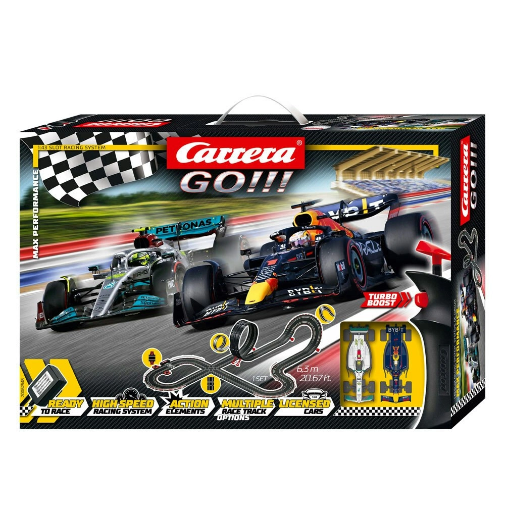 Carrera F-1 Max Performance 6.3m 1:43 High Speed Track Slot Car Kids Toy Set 6y+