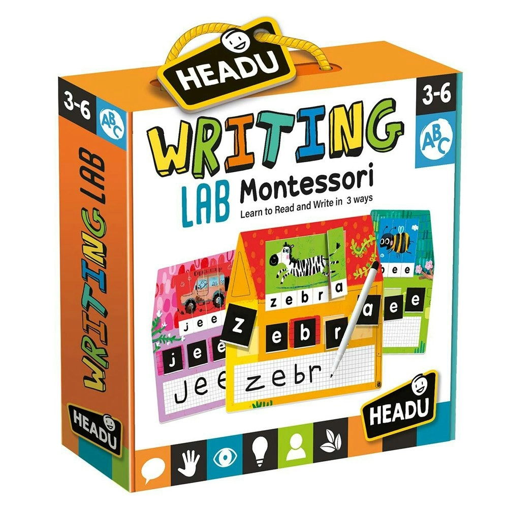 Headu Montessori Writing Lab Kids Educational Learning Fun Activity Kit 3-6y