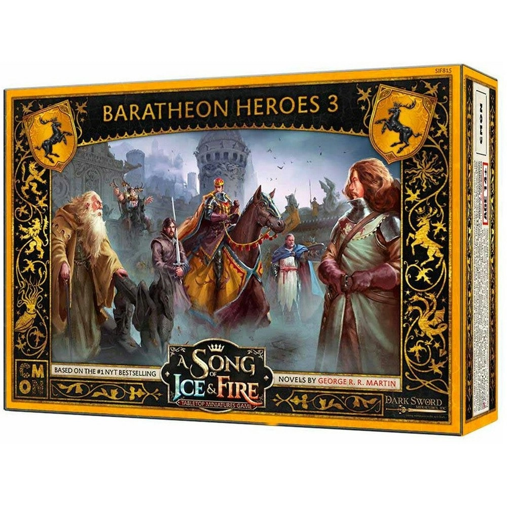 CMON A Song Of Ice & Fire Miniatures Game Figure TTRPG Baratheon Heroes 3 14y+