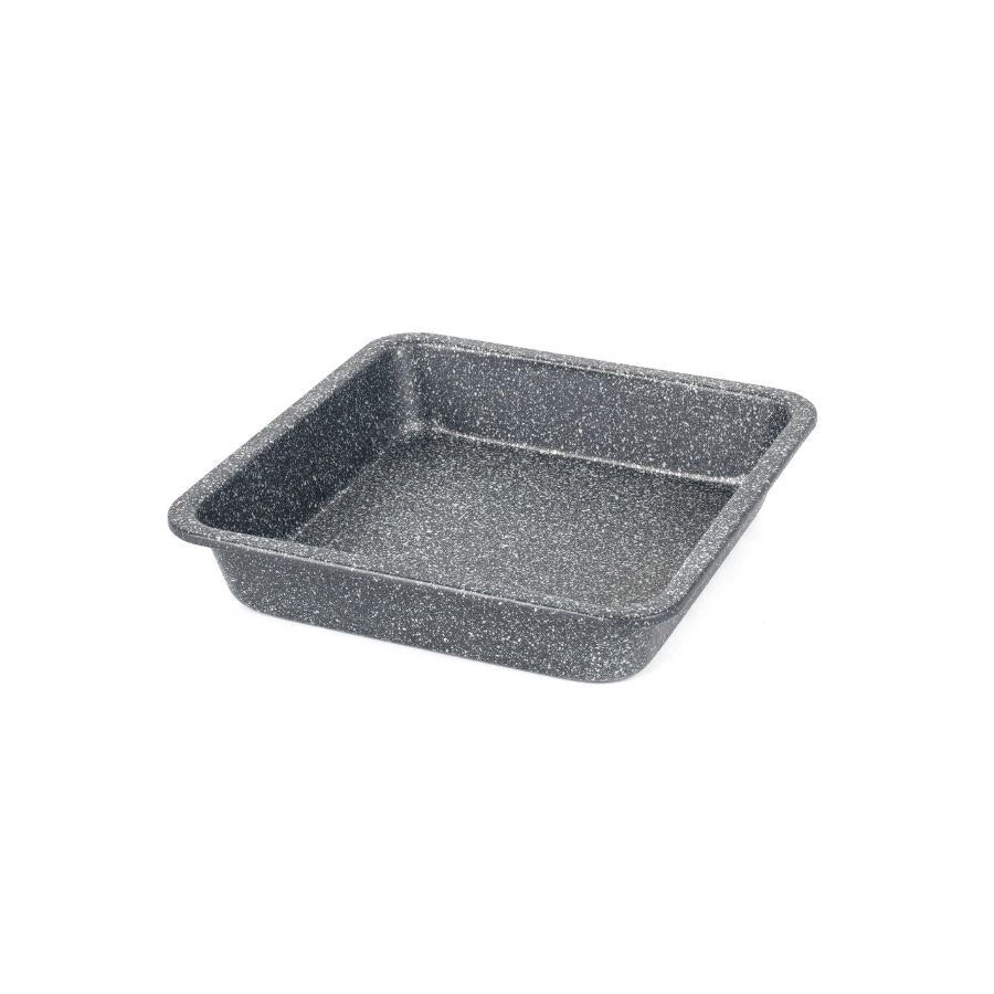 Salter Silver Megastone 23cm Square Home Cooking/Baking Pan/Tin Carbon Steel