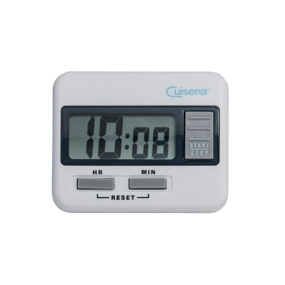 Cuisena 20-Hour Plastic Digital Timer Kitchen Baking/Cooking Alarm Beeper White