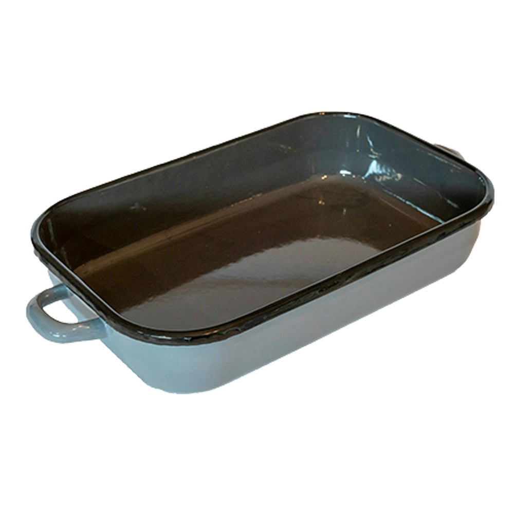 Urban Style Enamelware 6L Induction Oven Baking Dish Rectangle w/ Handles Grey