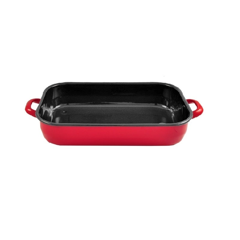 Urban Style 3.4L Enamel Baking Dish Rectangle Roasting Tray Oven Bakeware Red