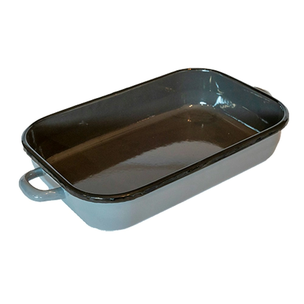 Urban Style Enamelware 2.2L Induction Oven Baking Dish Rectangle w/ Handles Grey