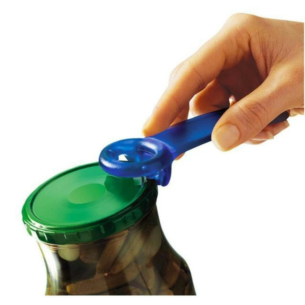 Original JarKey Bottles/Jars Lid  Air Vacuum Releaser Opener Kitchen Grip Blue