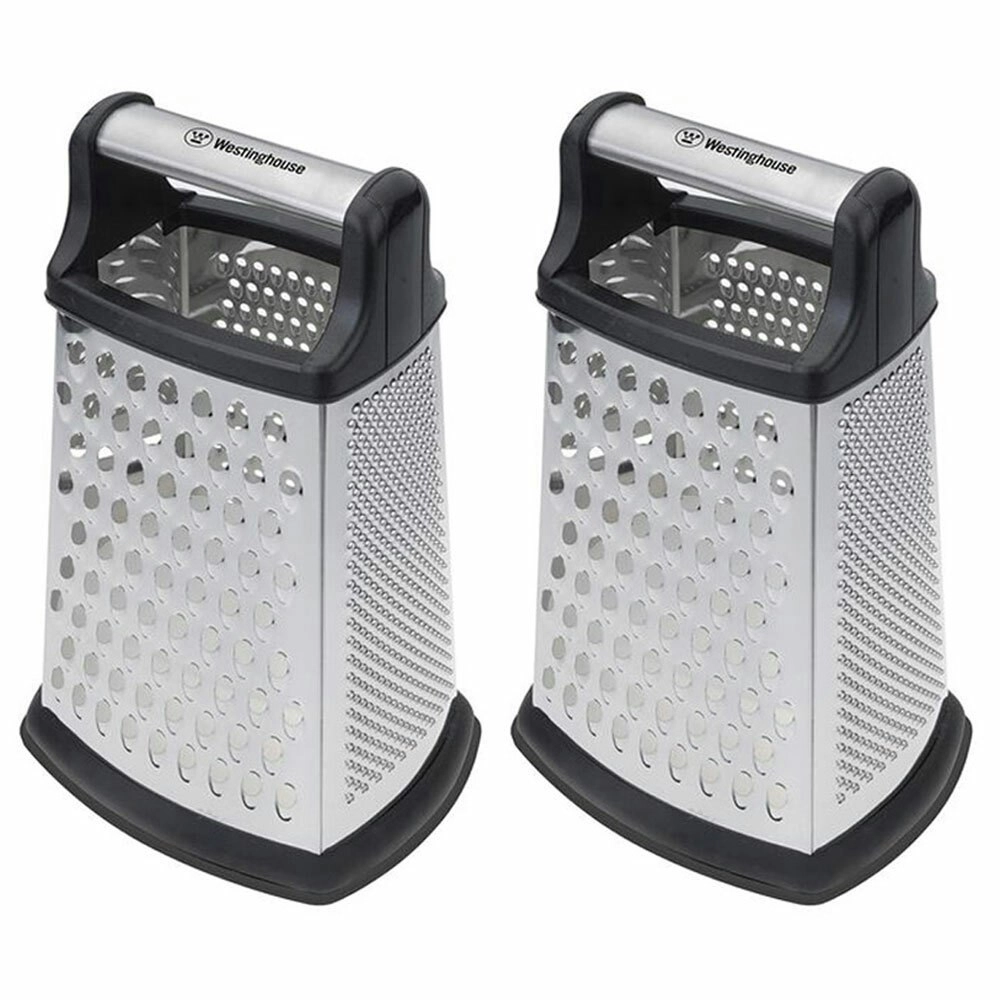 2x Westinghouse 4 Sided Multi-Grater Food Slicer/Cutter Kitchen Tool w Container