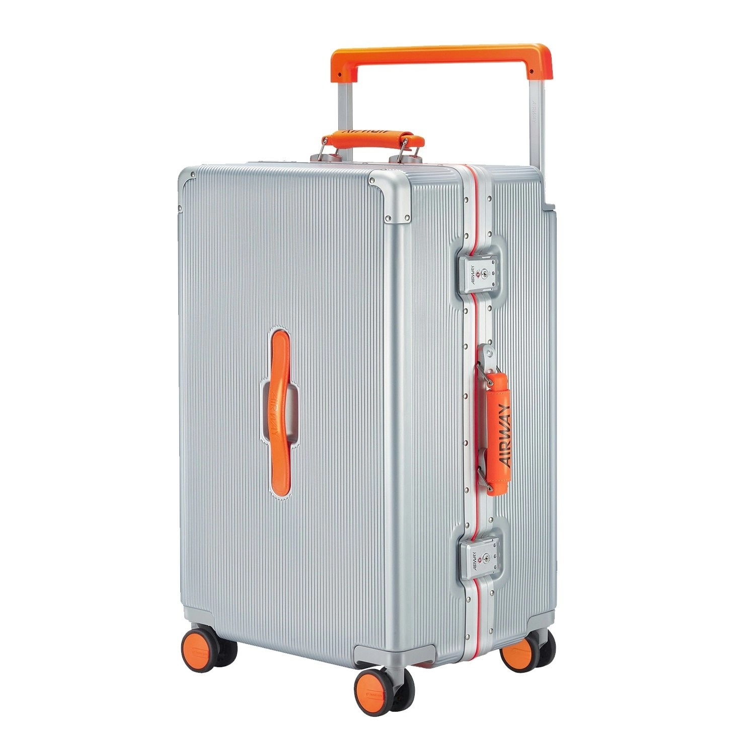 Airway Expedition Pro- Aluminium Frame Suitcase Large Check-In Luggage 26 Inch Silver