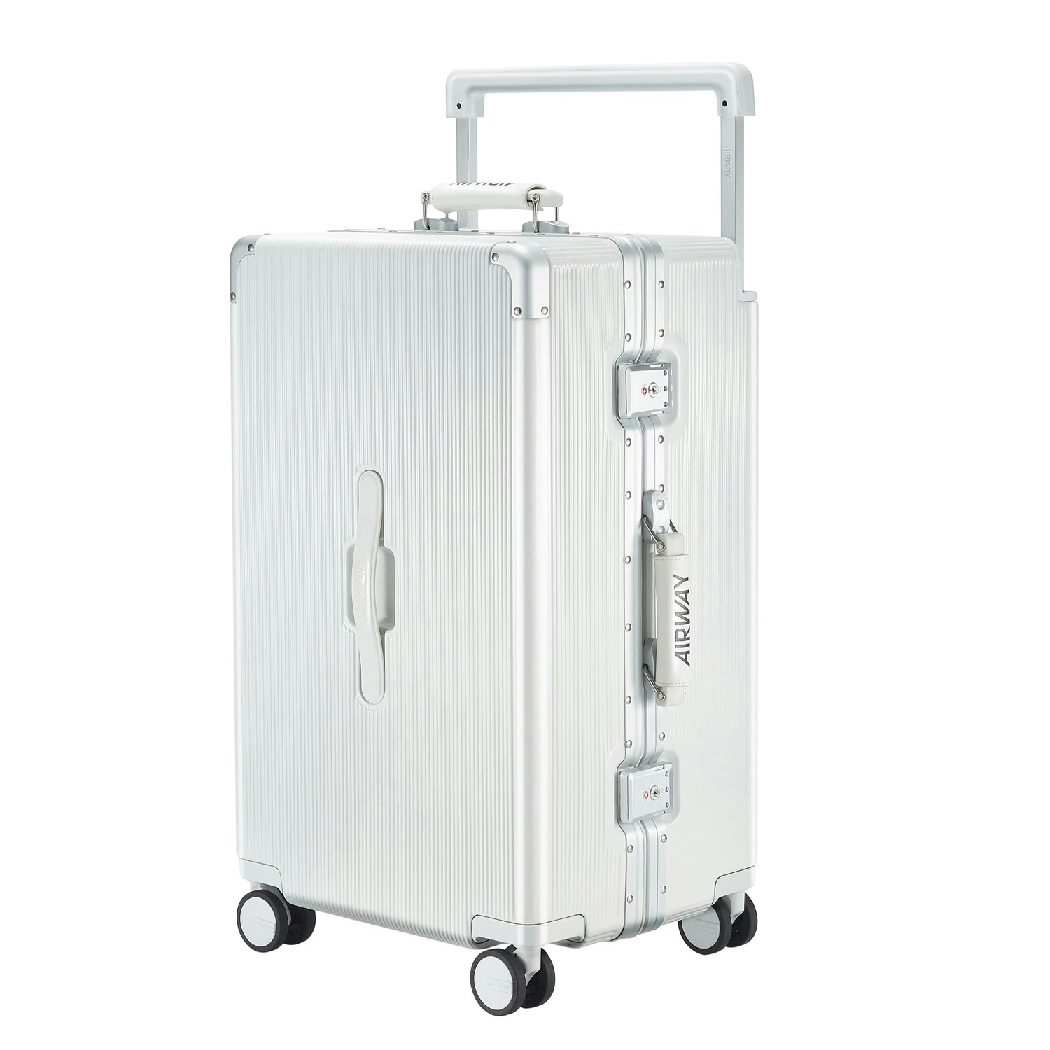 Airway Expedition Pro- Aluminium Frame Suitcase Large Check-In Luggage 26 Inch White