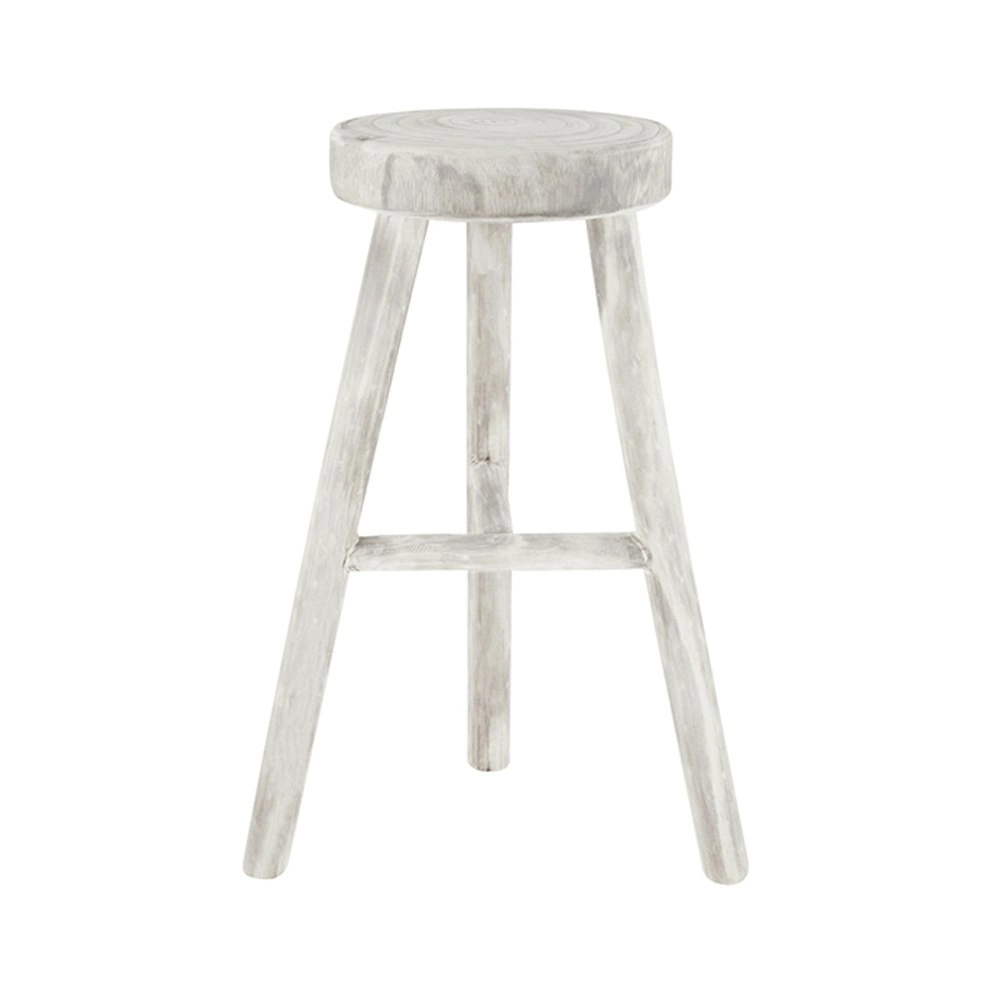 Maine & Crawford Sena 60x26cm Stool Chair Home Furniture Decor Seat White Wash