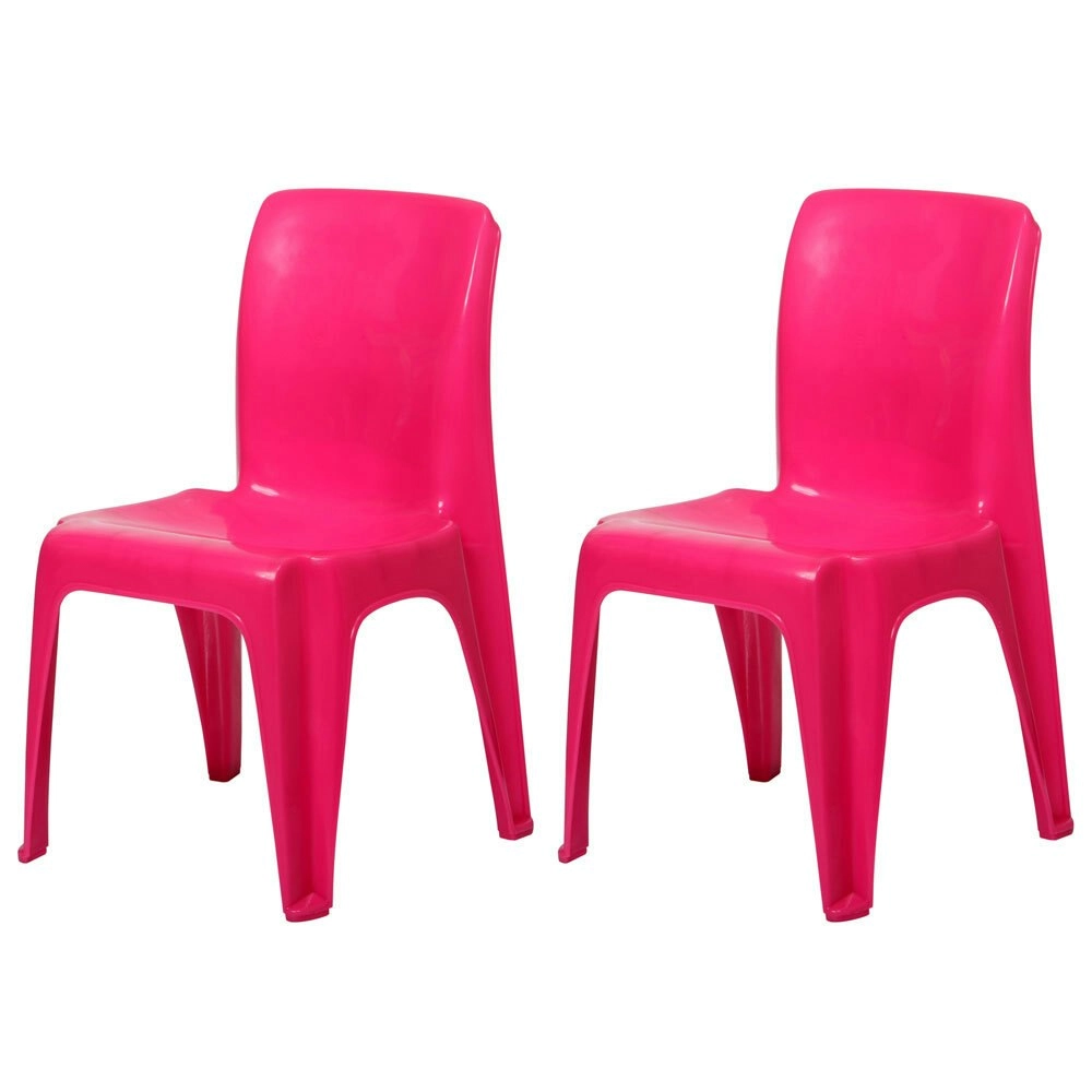 2x Tuff Play 53cm Tinker Chair Kids Plastic Furniture Indoor/Outdoor 2-6y Pink