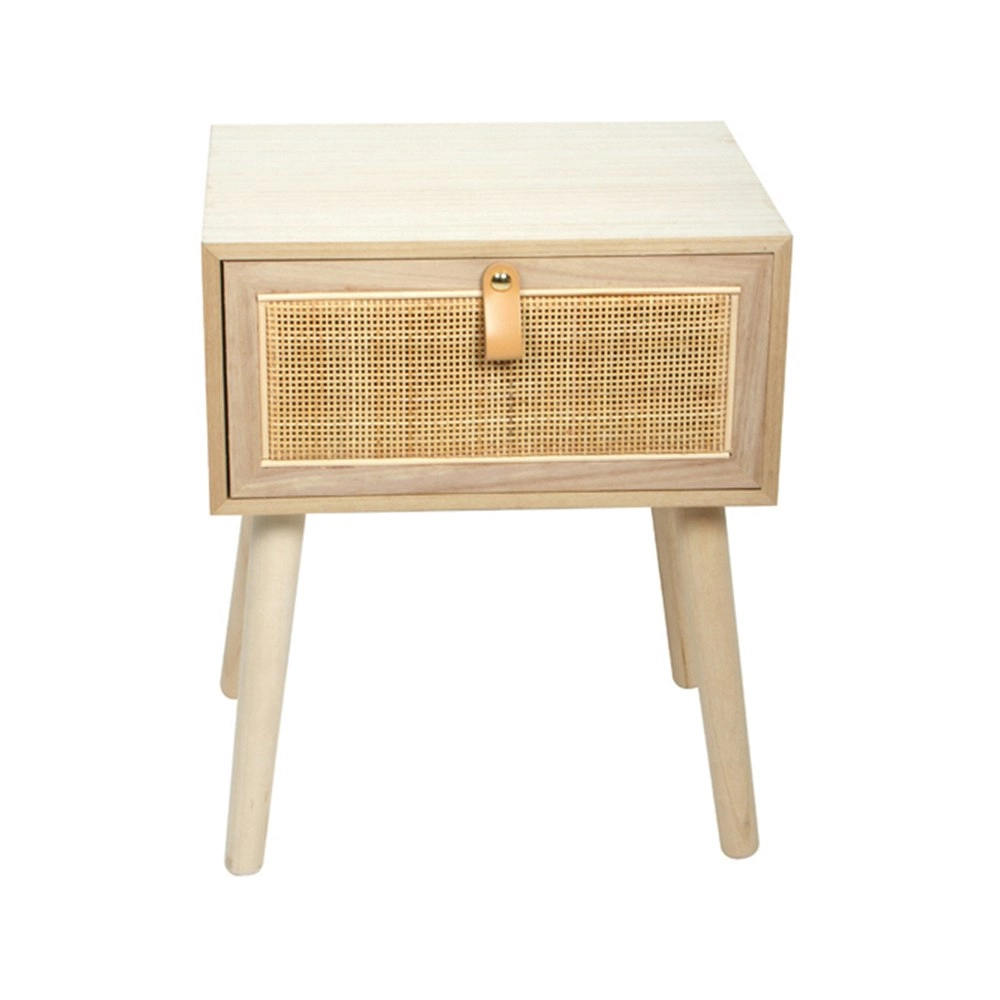 Maine & Crawford Reid 49cm Bedside Table KD Rattan Home/Room Furniture Natural