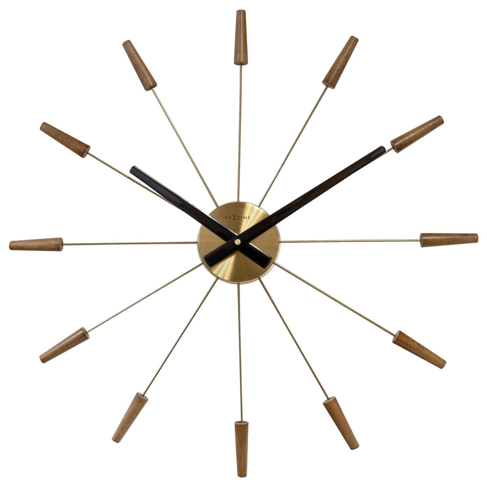 NeXtime Plug-Inn Wooden 58cm Analogue Hanging Wall Clock Home/Room Office Decor