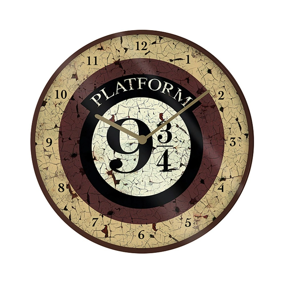 Wizarding World Harry Potter Platform 9 3/4 Wall Mounting Analog Clock Gift Set