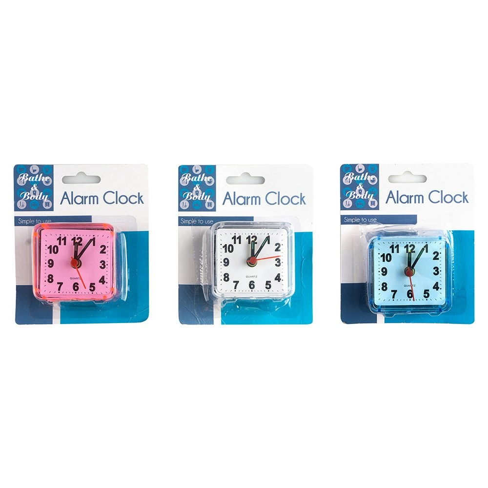 3x Bathe & Body Home Living Bedroom Decor Battery Alarm Clock Assorted Colours