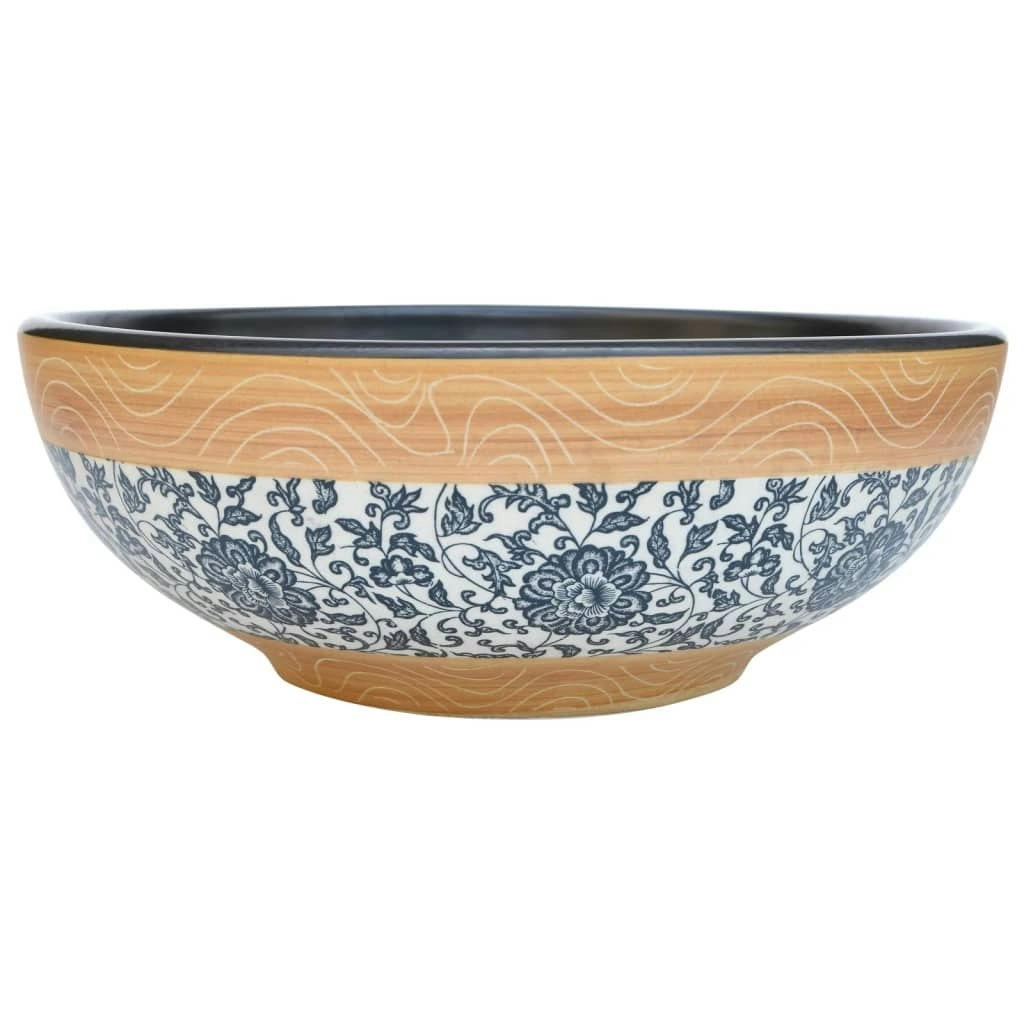 Countertop Basin Multicolour Round Φ41x14 cm Ceramic 155056