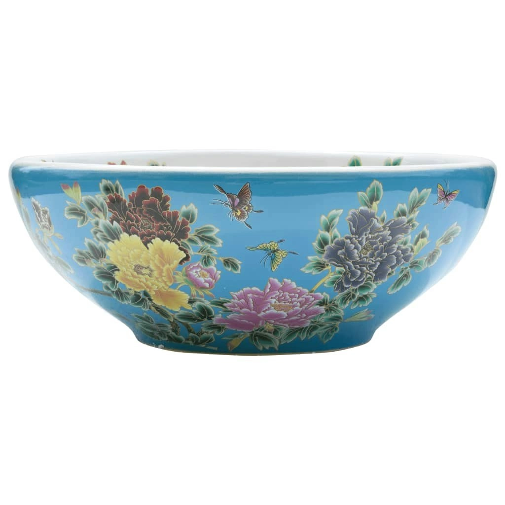 Countertop Basin Multicolour Round Φ41x14 cm Ceramic 155055