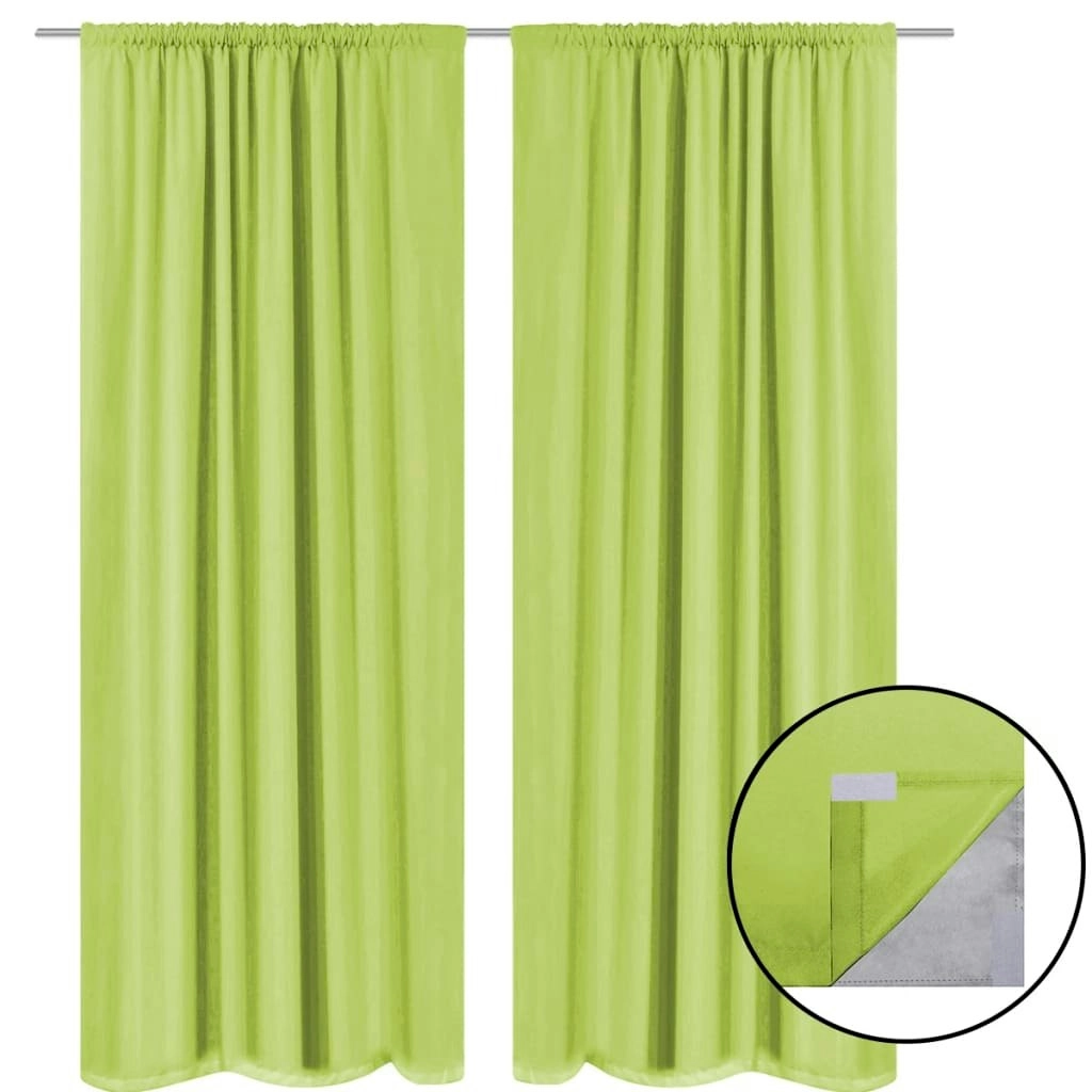 Blackout Curtains 2 pcs Double Layer 140x245 cm Green 132240