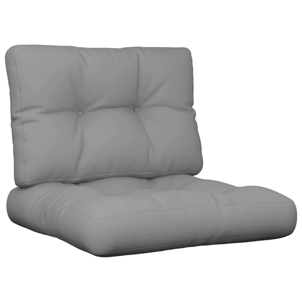 Pallet Cushions 2 pcs Grey Fabric 360646