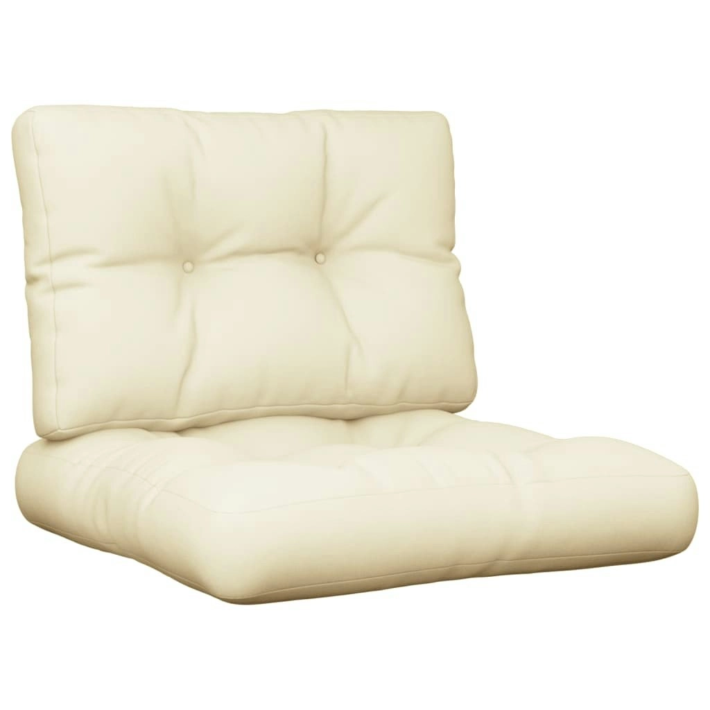 Pallet Cushions 2 pcs Cream Fabric 360647