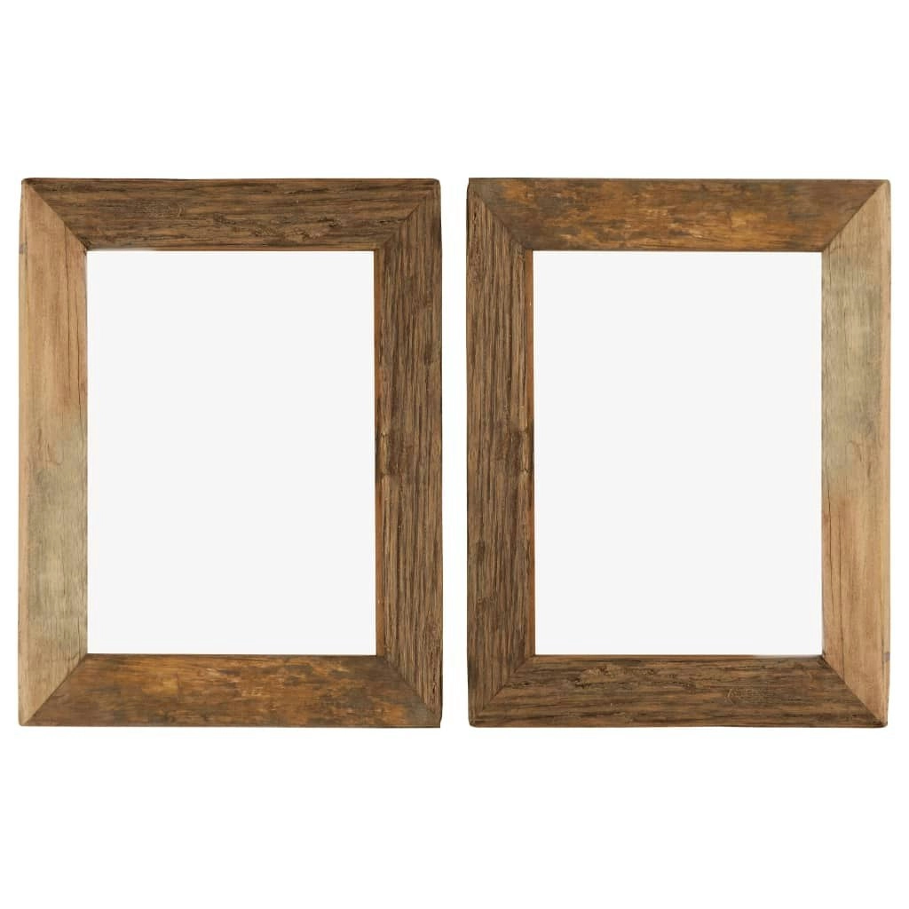 Photo Frames 2 pcs 34x40 cm Solid Reclaimed Wood and Glass 282895