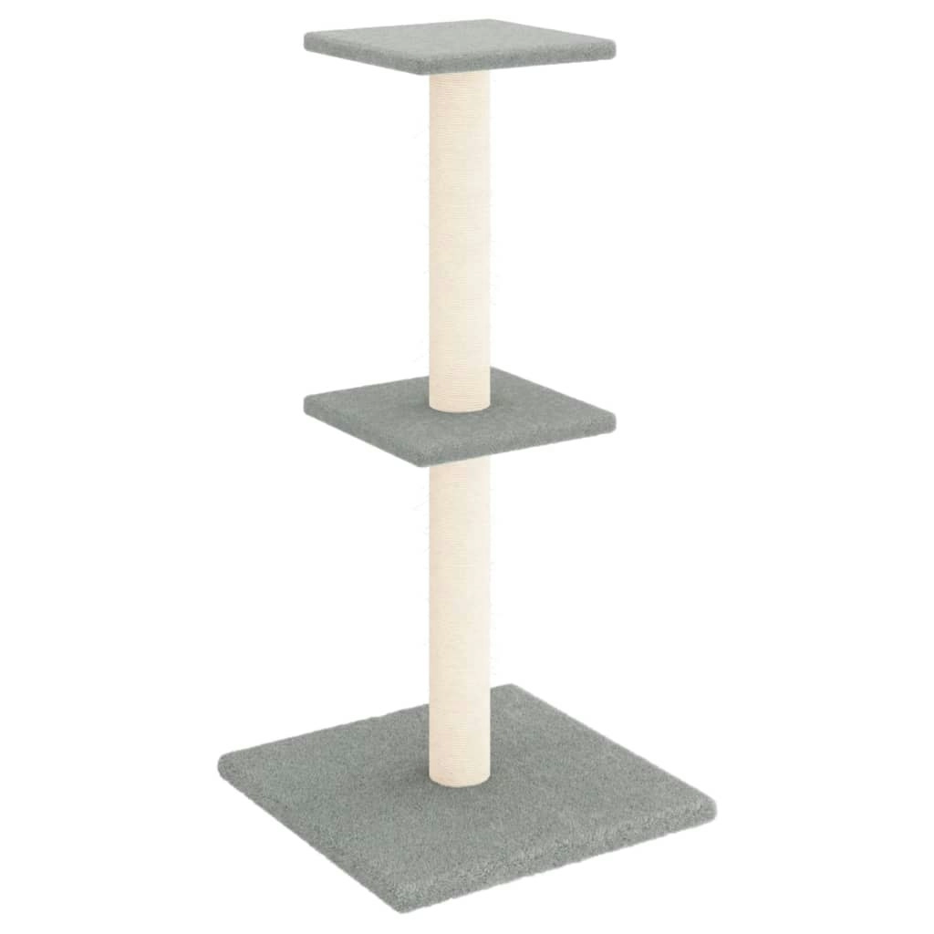 Cat Tree with Sisal Scratching Posts Light Grey 73 cm 172035