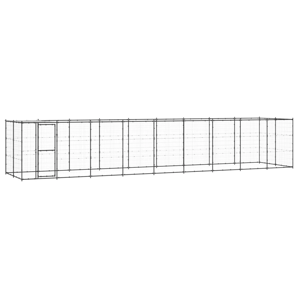 Outdoor Dog Kennel Steel with Roof 21.78 mÂ² 3082296