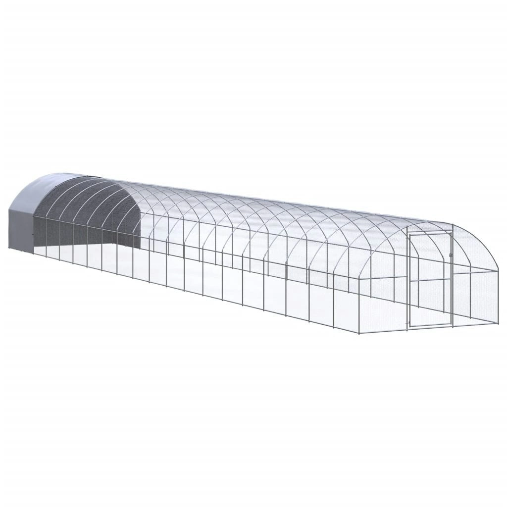 Outdoor Chicken Coop 3x20x2 m Galvanised Steel 3095479