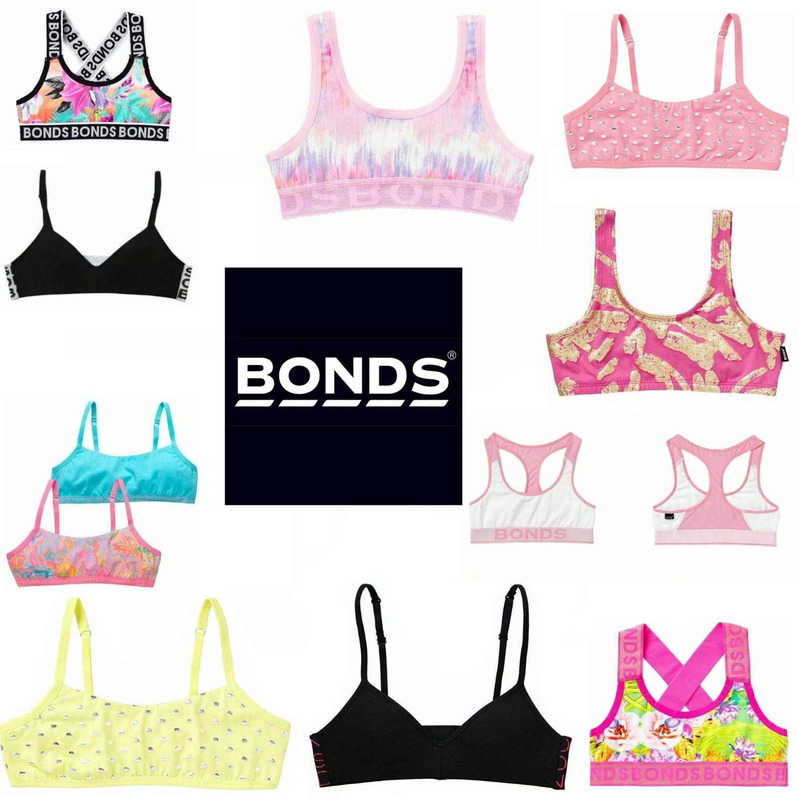 Bonds Girls Crop Top Bra First Training Crops Bralette Sports Everyday Kids