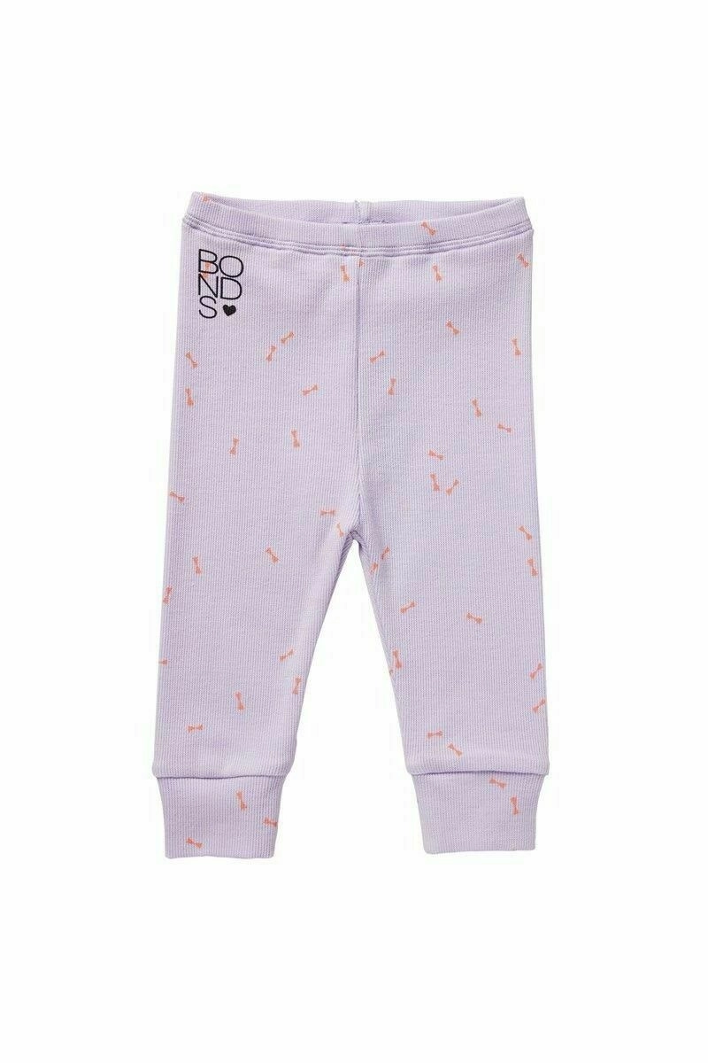 4 x Baby Bonds Leggings Unisex Stretchy Purple Cuffed Bottom Tracksuit