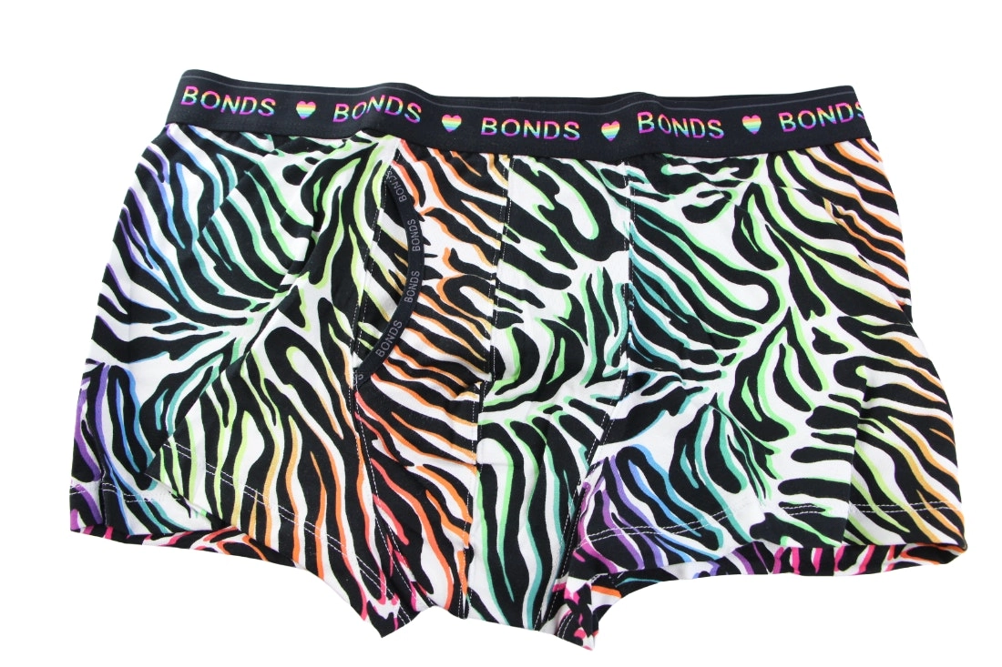 10 x Bonds Mens Guyfront Pride Trunk Underwear Undies Black Multi