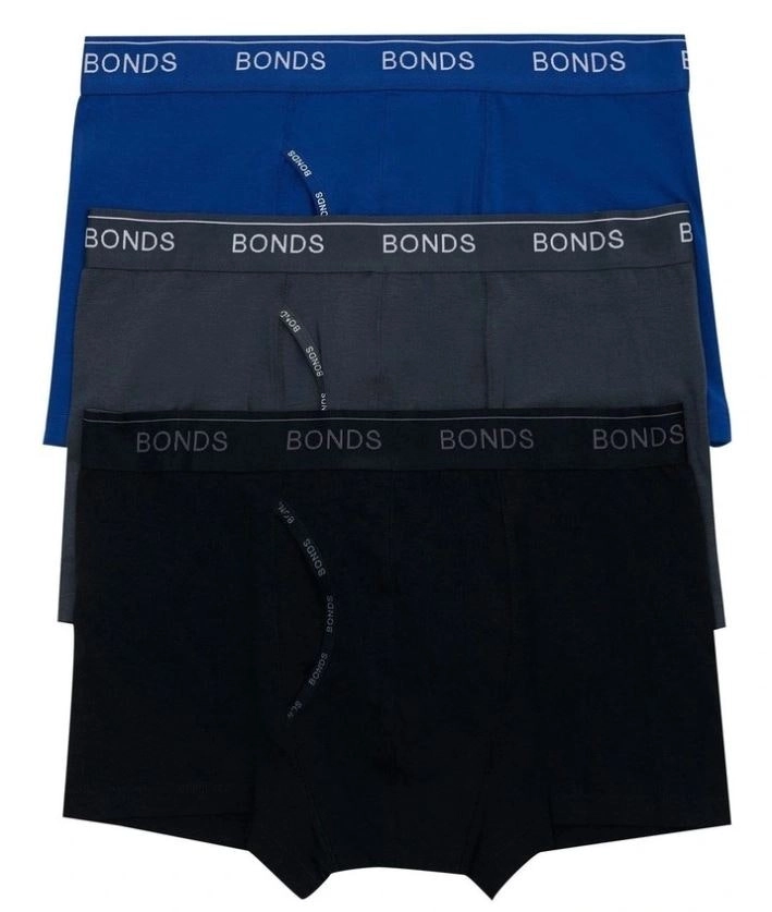 9 x Bonds Mens Guyfront Luxe Trunk Underwear - 11K