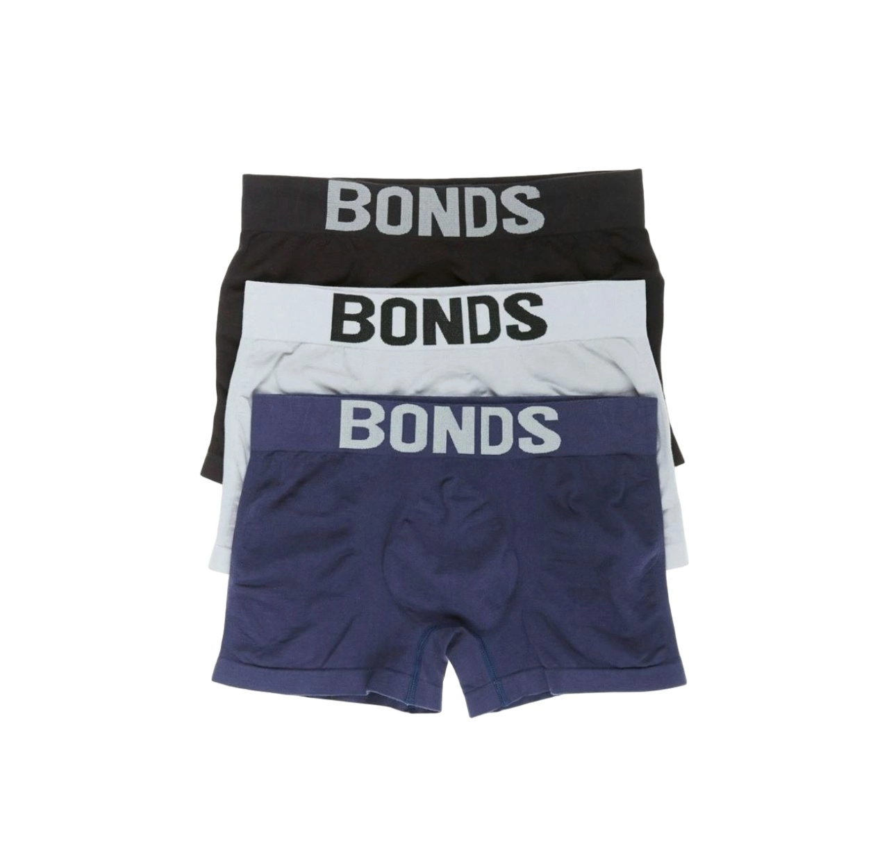 6 x Bonds Mens Seamless Black/ Grey/ Navy Trunk Underwear