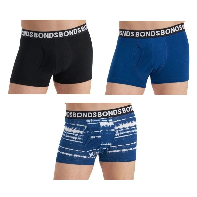 15 X Mens Bonds Everyday Trunks Underwear Blue / Black