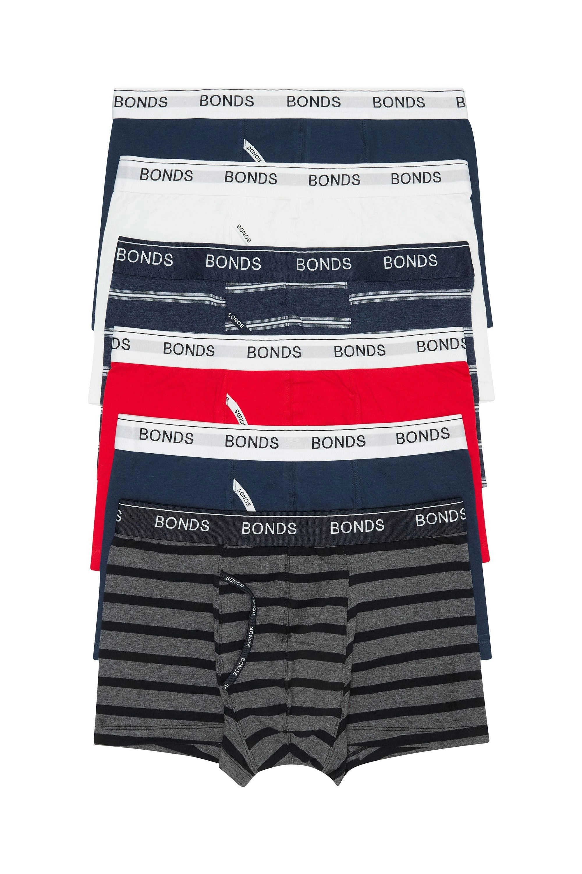 24 X Bonds Mens Guyfront Trunks Underwear Navy Red White Grey