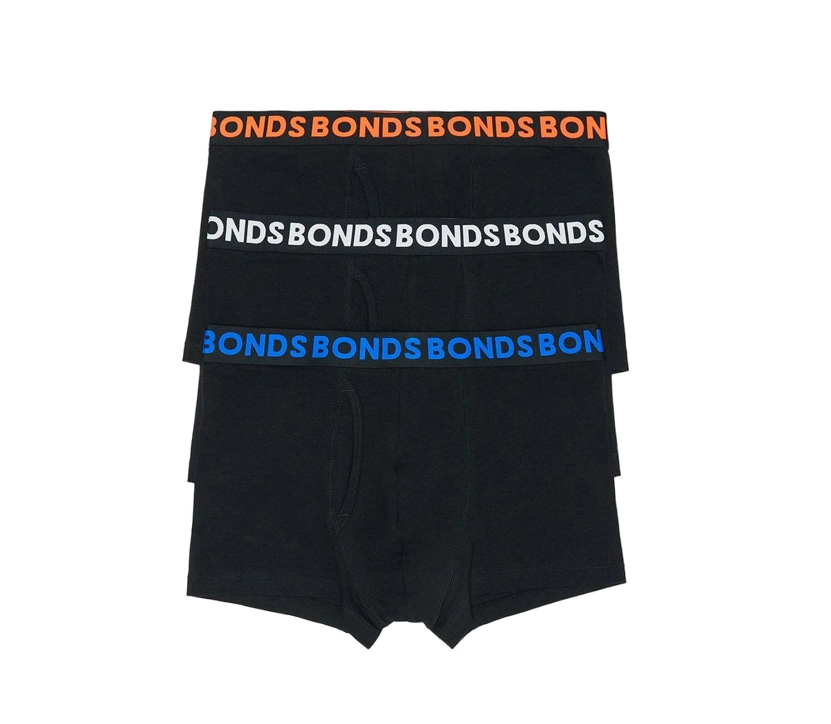 18 X Bonds Mens Everyday Trunk Underwear Black Multi Undies