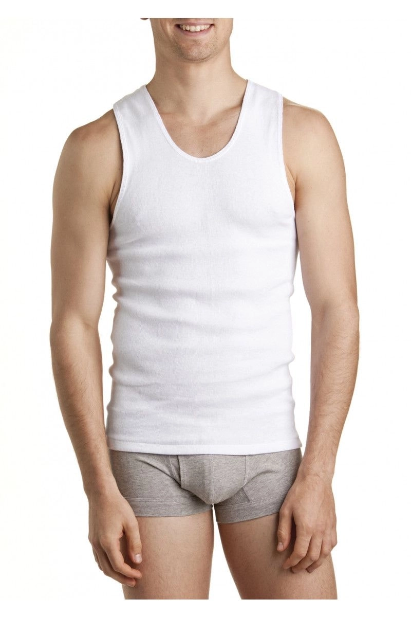 Mens Bonds 6 Pack White Chesty Athletic Singlets