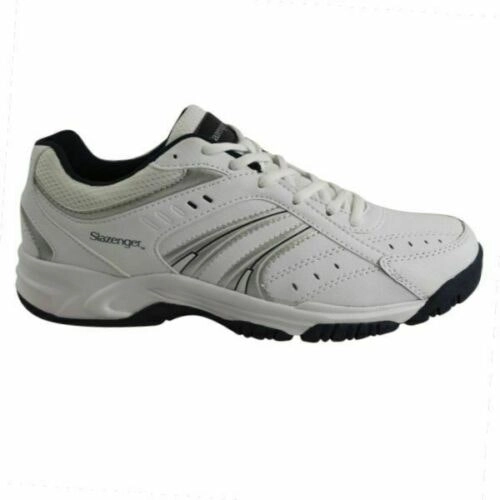 Slazenger Baseline Leather White Navy Running Mens Runners Shoes