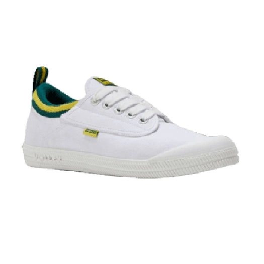 3 x Mens Volley White, Green & Gold International Low Volleys Shoes