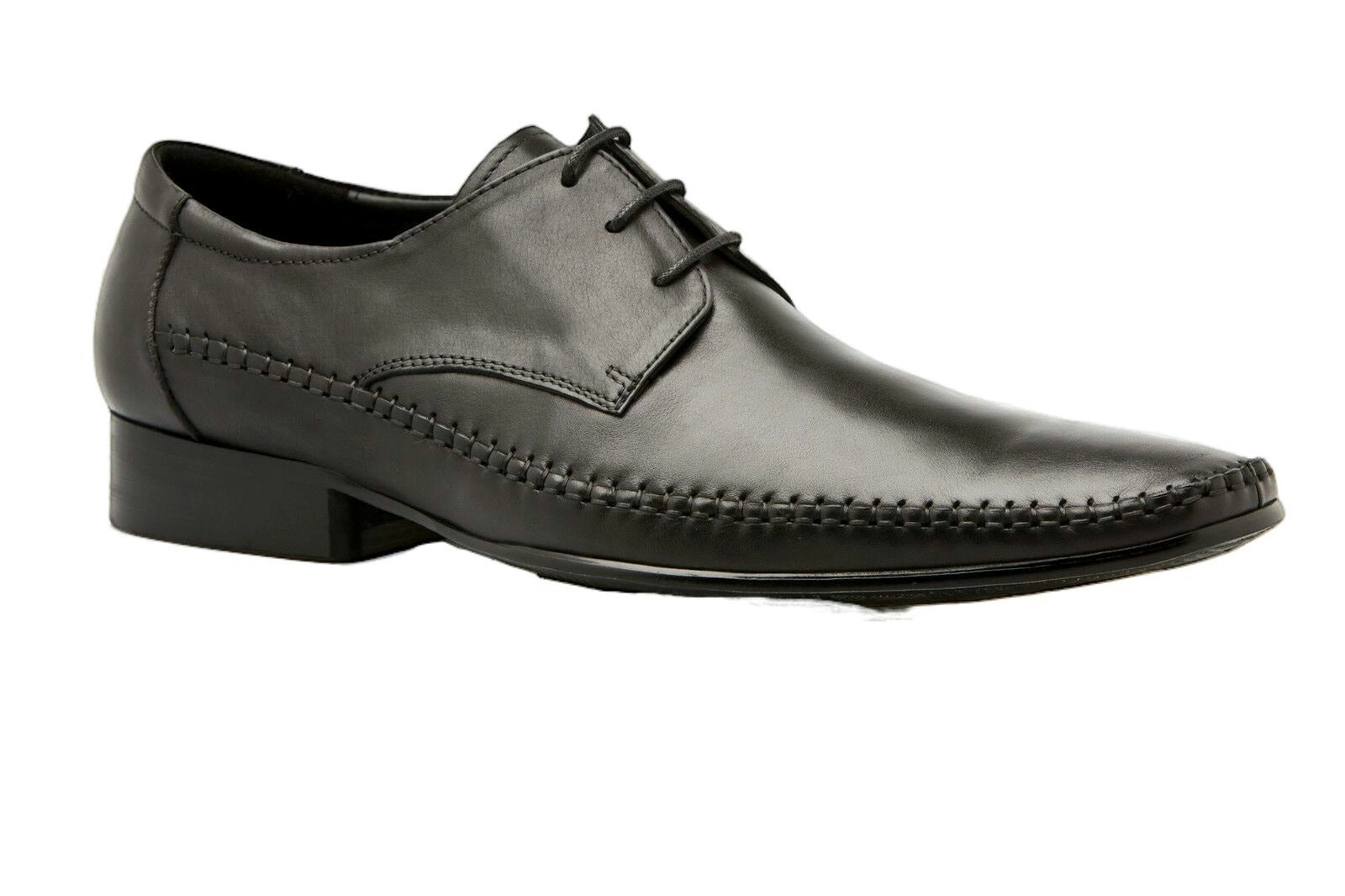 Mens Zasel Niko Dress Black Leather Lace Up Ups Formal Work Formal Shoes