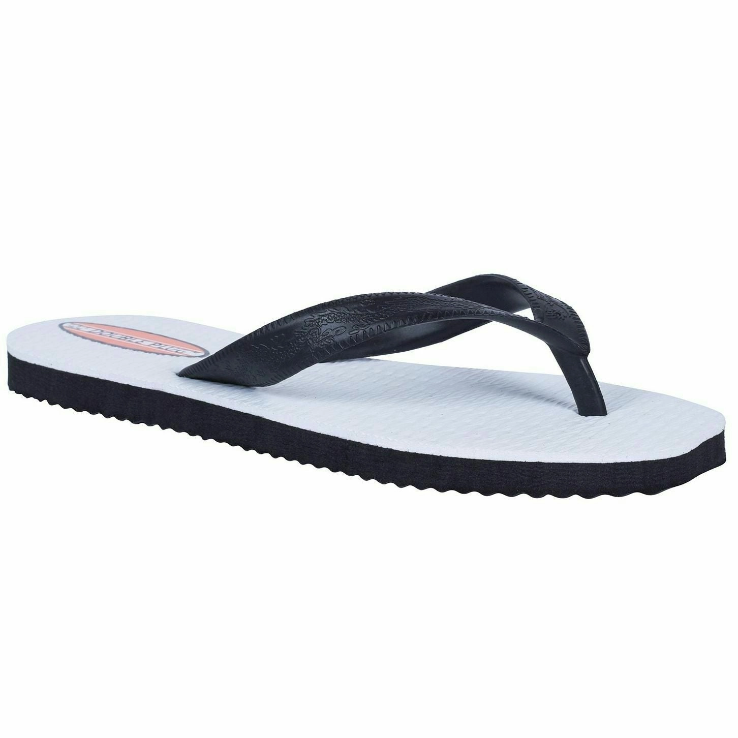 Mens Original Double Plug Thongs Sandals Shoes Slippers Black White Flip Flops