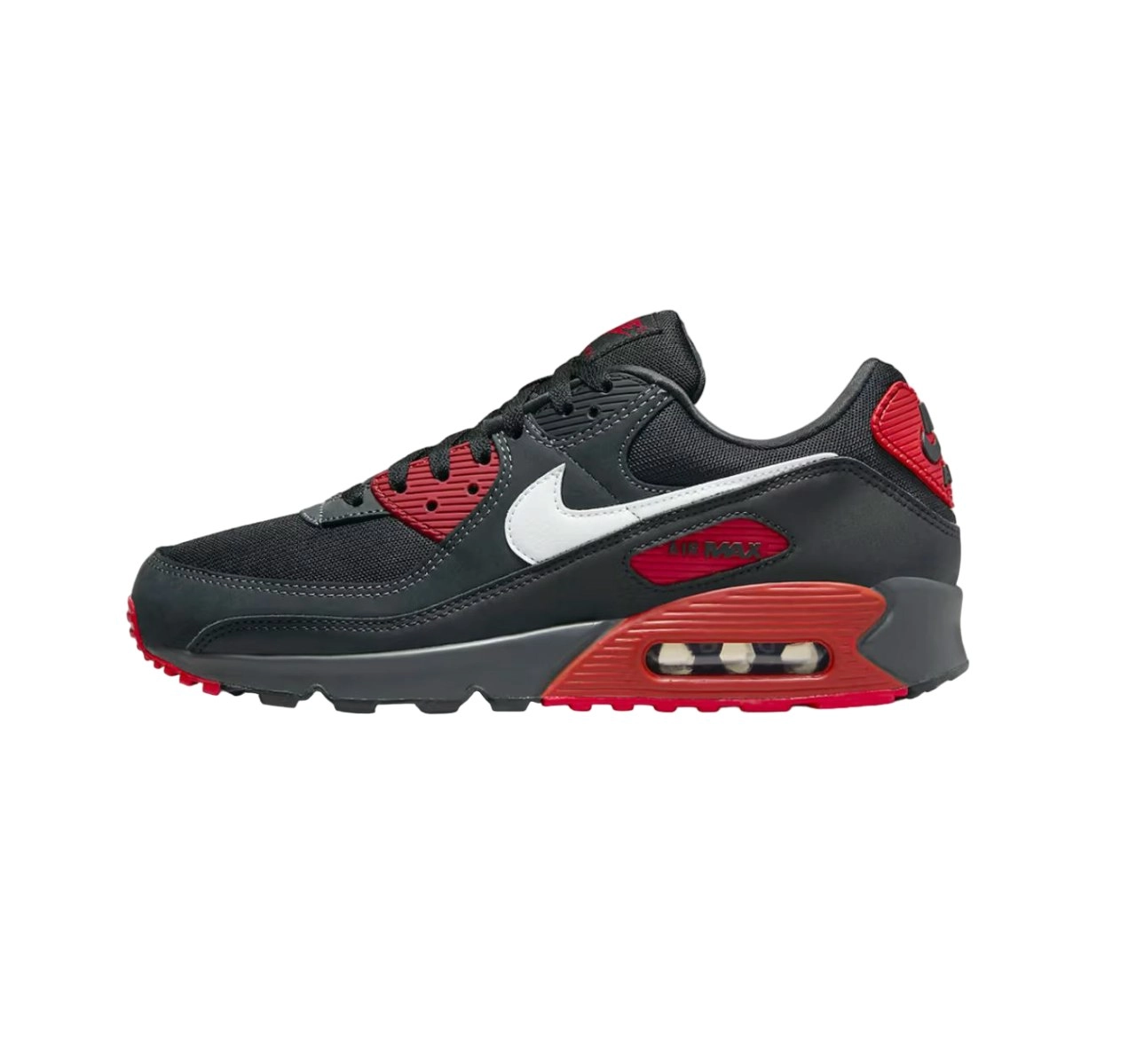 Mens Nike Air Max 90 Anthracite/ Mystic Red Athletic Shoes