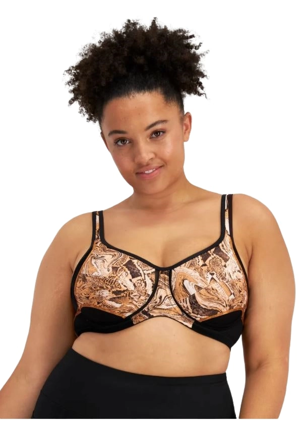 Berlei Electrify Underwire Non-Contour Print Bra Brown Multi Y556wp