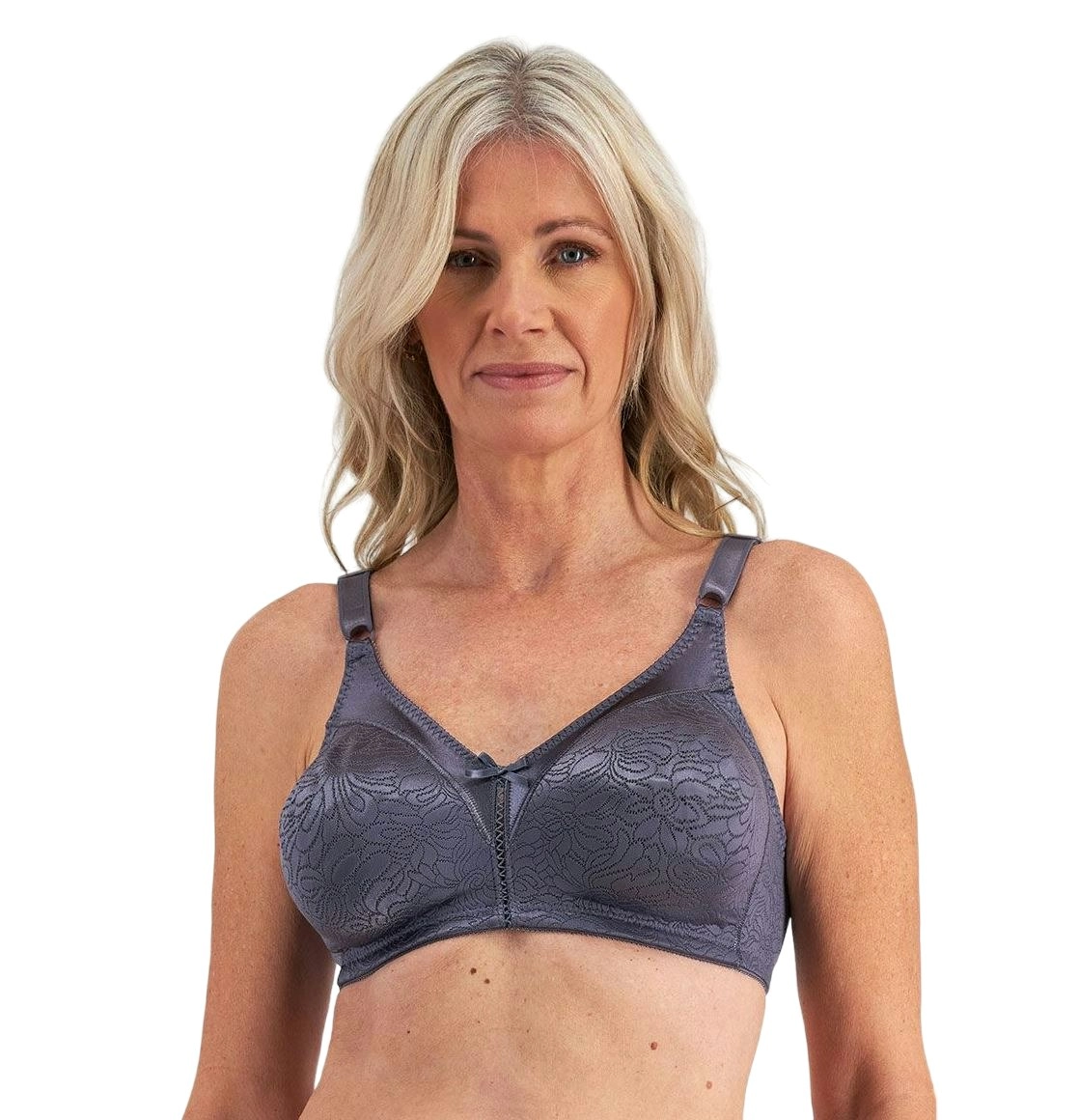 4 x Playtex Womens Non Contour Charcoal Classic Full Covrage Bra