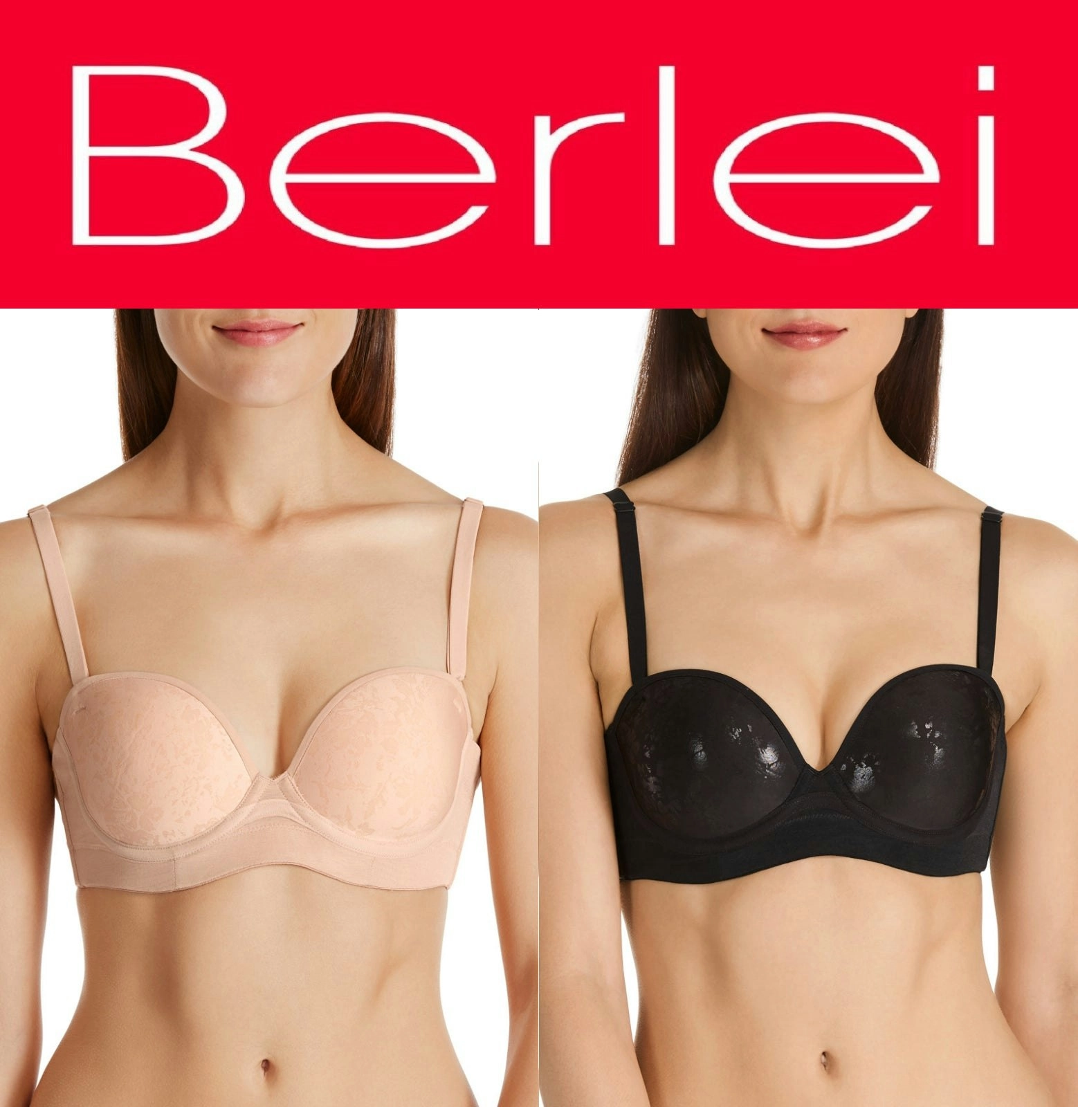 Berlei Luminous Longline Strapless Bra Black Nude