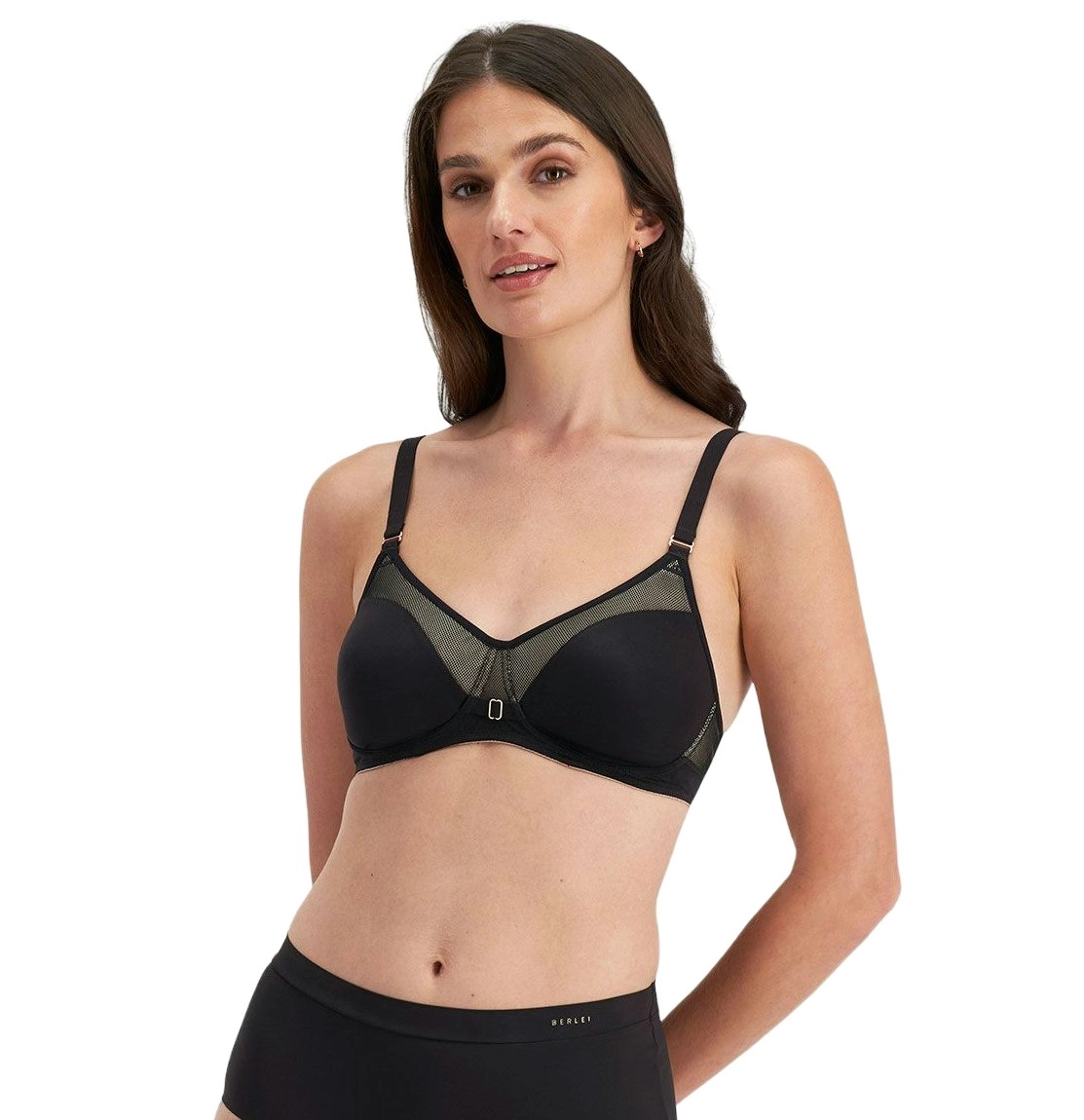 5 x Berlei Womens Post Surgery Mesh Black Bra