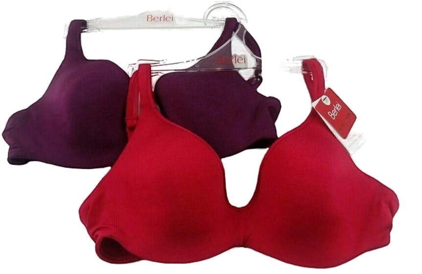 2 x Berlei Barely There Bras Contour Underwire Bra Womens (42K)